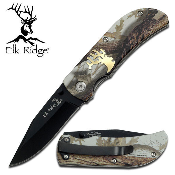 Camo Folder Knife M17 Elk Ridge