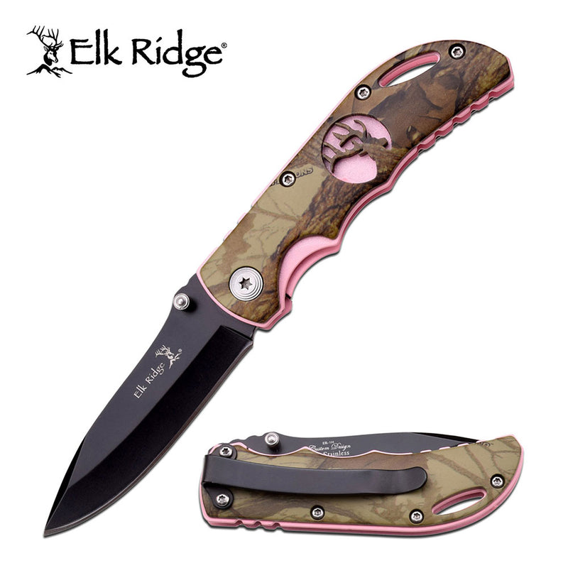 Camo Folder Knife M359 Elk Ridge