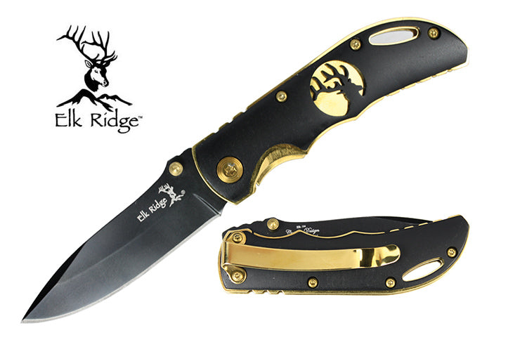 Gentlemans Knife M23 Elk Ridge Black Gold