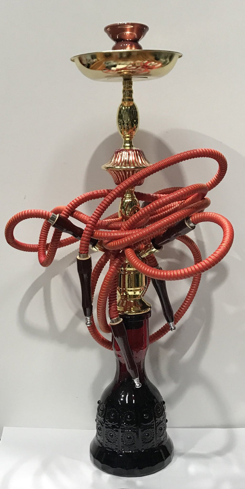 Hookah 3 Hose Red Water Shisha Agung