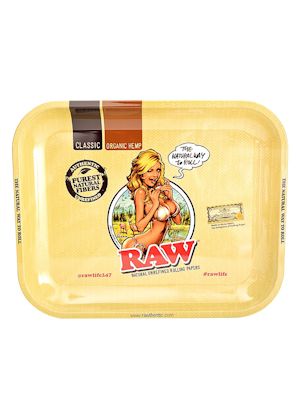 RAW Girl Medium Metal Rolling Tray 2418 Agung