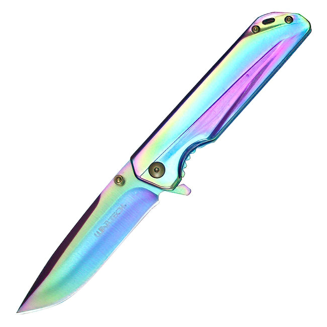 Rainbow Folder BALL BEARING PIVOT Knife D66 Wartech