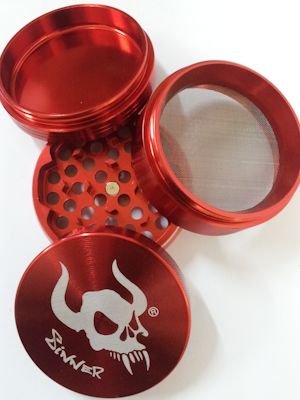 Sinner 4pce Grinder 55 mm 2485BLK-RED Agung