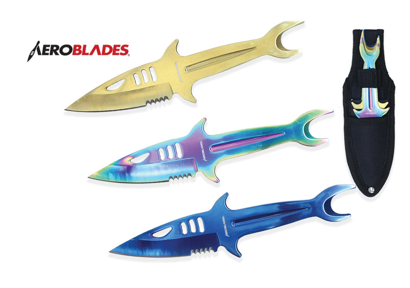 Throwing Knives Aeroblades Shark Set Of 3 D5