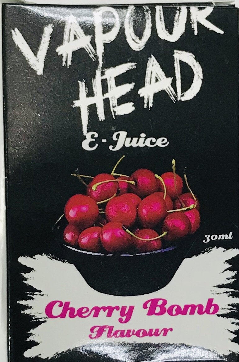 V Head E Juice Forbidden Cherry Bomb Flavour 30 ML oil skull