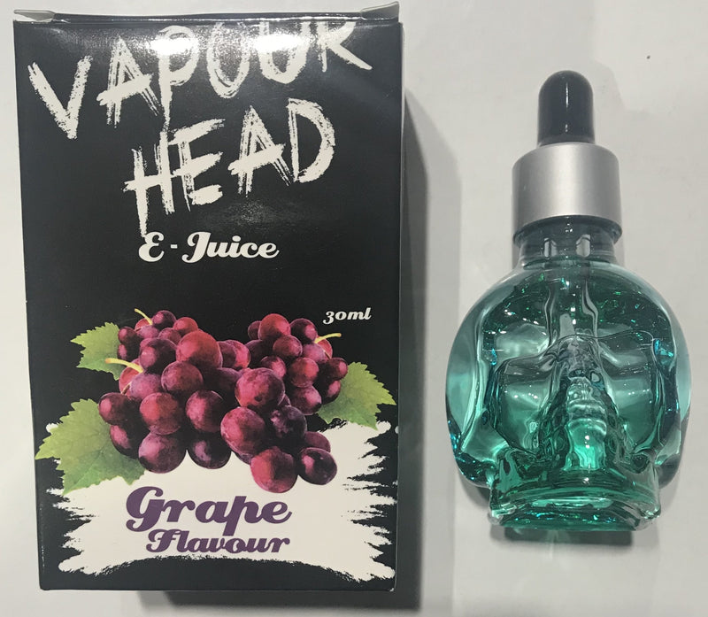 V Head E Juice Grape Flavour 30ML oil skull