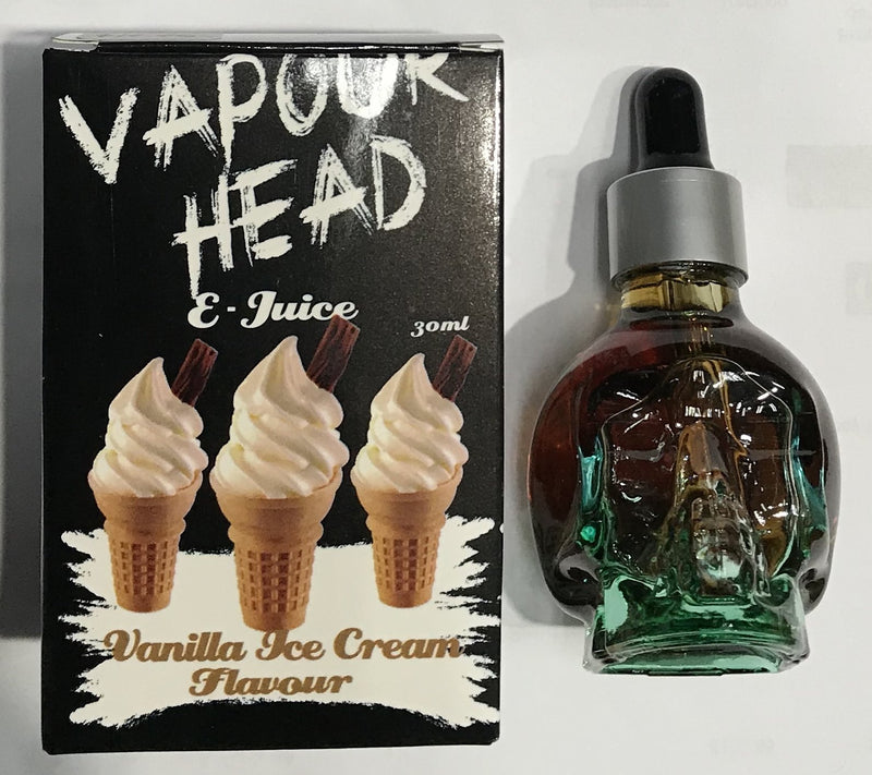 V Head E Juice  Vanilla Ice Cream  Flavour 30ml oil skull