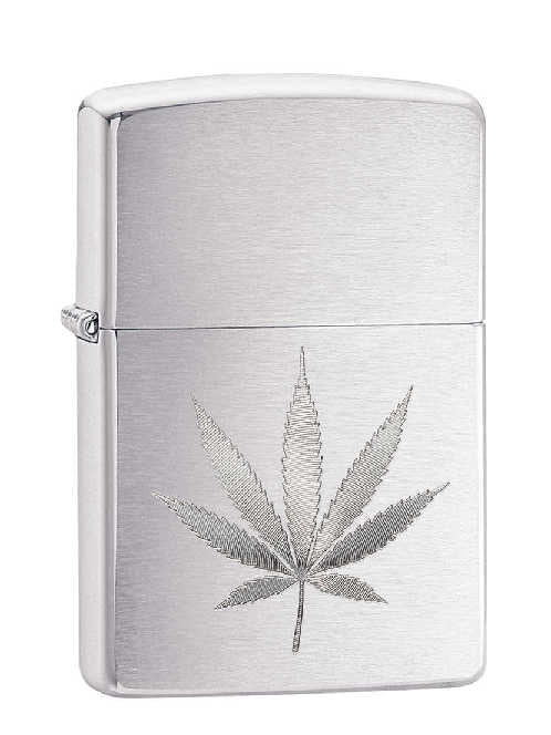 Zippo Brushed Chrome Leaf 2541 Agung