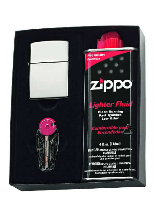 Zippo HP Chrome Gift Pack 2595 Agung